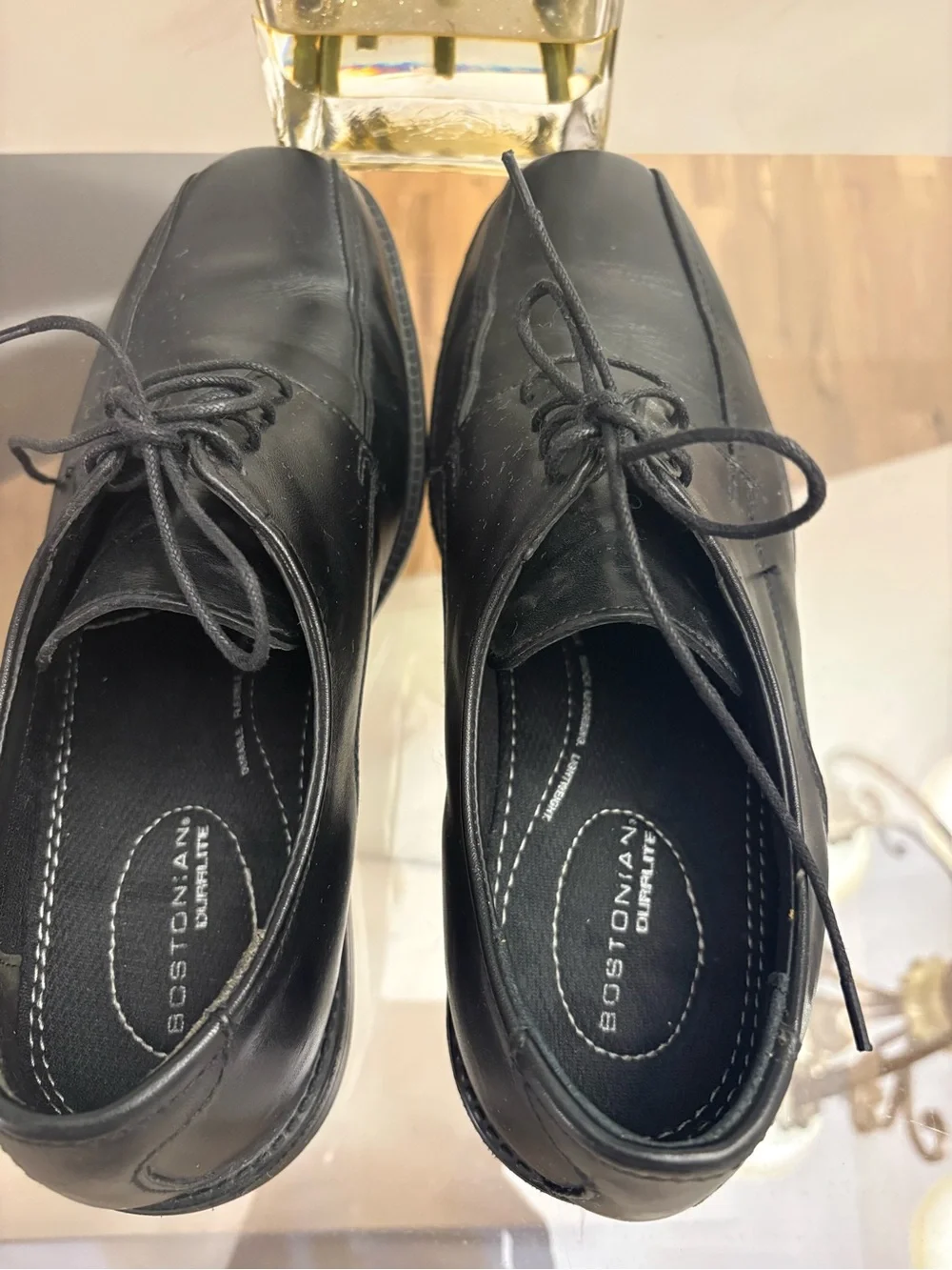 Bostonian Flexlite Men's Black Leather Oxford Dress Shoes Square Toe size 8 1/2